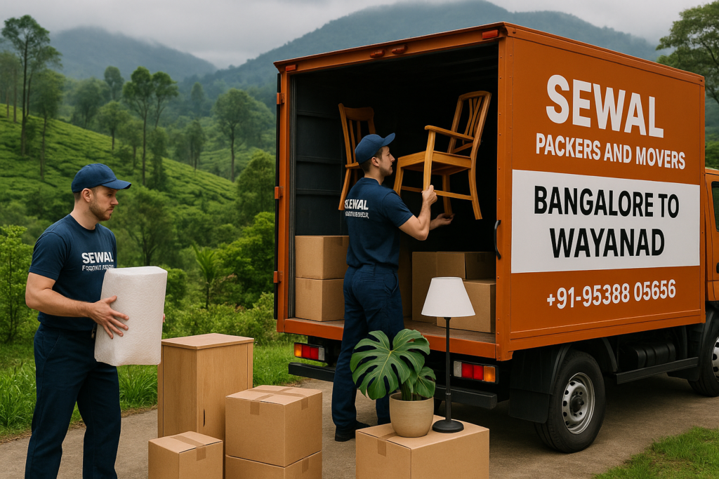 Sewal Packers and Movers come in providing reliable, affordable, and professional relocation services from Bangalore to Wayanad.